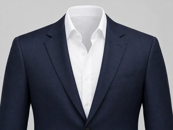 AI 职业照服装预览：藏蓝色西装